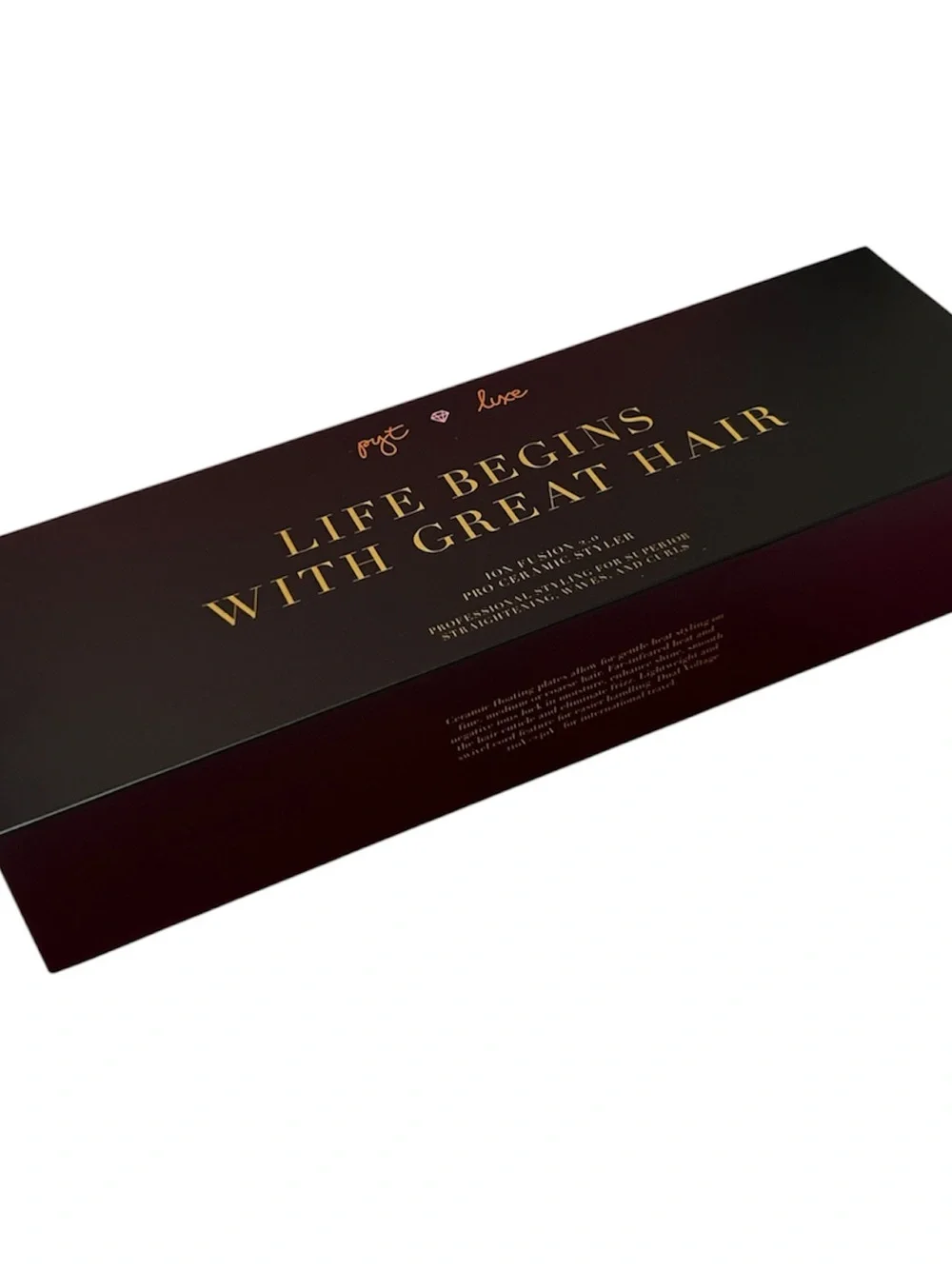 PYT Luxe Hair Ion Fusion 2.0 Pro Ceramic Styler Flat Iron Heat Tool
